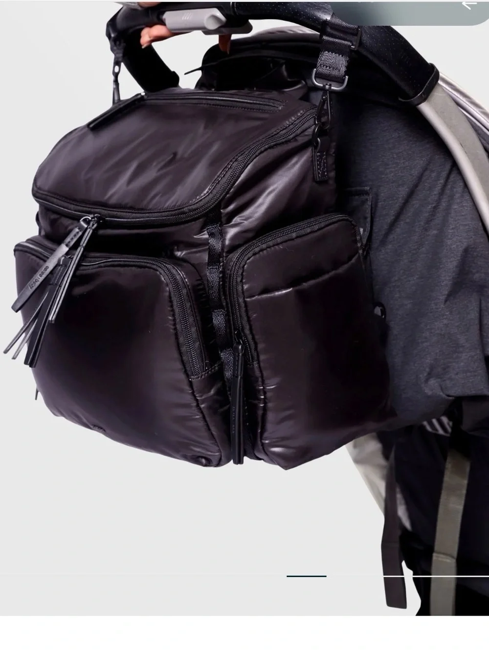Caraa Large black diaper bag